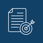 Icon representing goal setting and value hypotheses focused on measurable outcomes