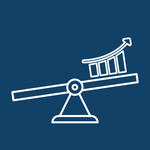 Icon representing project control and forecasting with focus on planning, transparency, and management