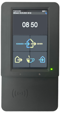 Datafox Evo 5.0 mit Projektron Konfiguration und Icons im Projektron Design. 
