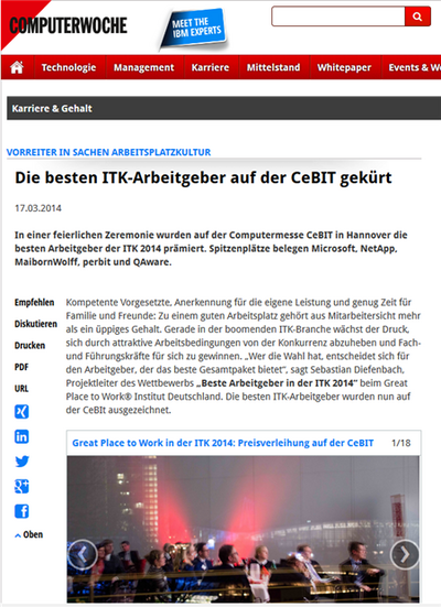 17. März 2014 – Computerwoche 17. März 2014 – Computerwoche