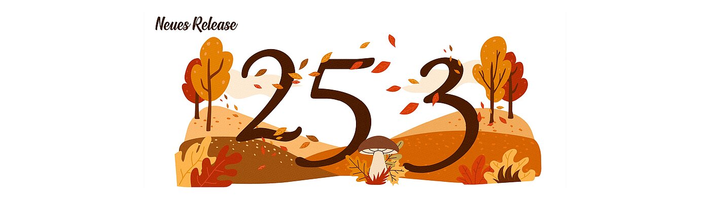 BCS 25.3 in einer herbstlichen Landschaft – Symbol für das Projektron BCS Herbstrelease mit KI-Innovationen, Kartenintegration und smarter Prozessoptimierung.