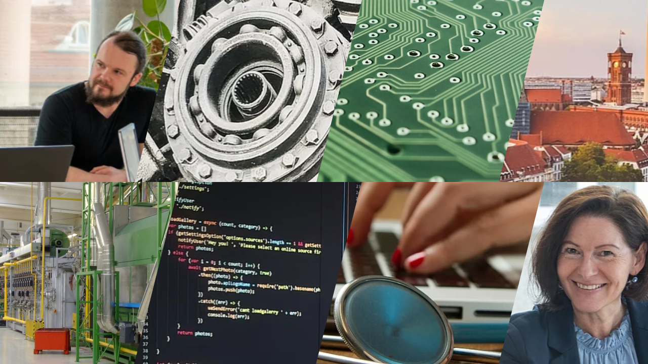 Collage showing the use of BCS across different industries