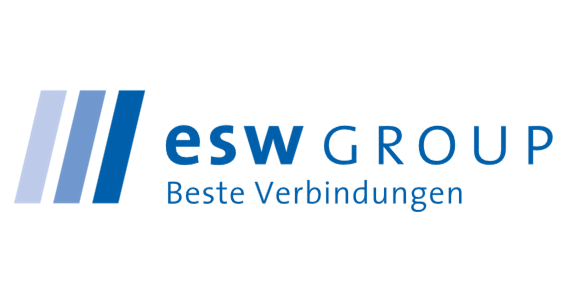 Logo der Eichsfelder Schraubenwerk GmbH aus Heilbad Heiligenstadt, Teil der esw GROUP und Hersteller von Metall-Kunststoff-Komponenten für die Automobilindustrie.