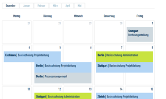 Veranstaltungskalender Projektron