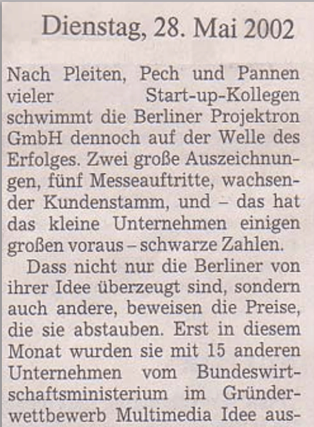 28. Mai 2002 - Die Welt 
