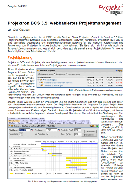 12. Dezember 2002 - Projektmagazin