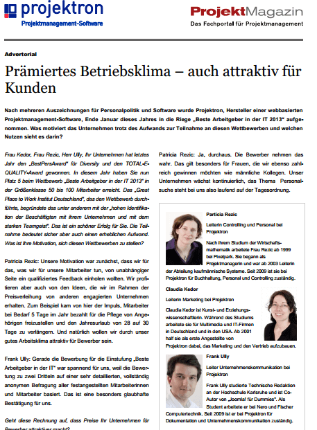 22. Februar 2013 – Projekt Magazin