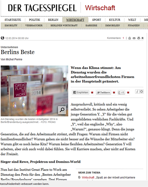 12. März 2014 – Tagesspiegel