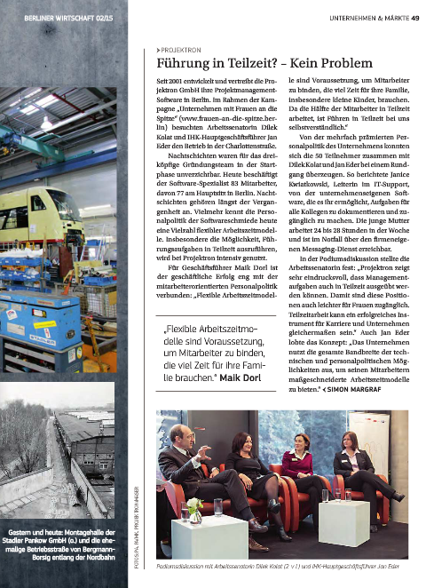 09. Februar 2015 – Berliner Wirtschaft 09. Februar 2015 – Berliner Wirtschaft